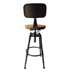 Adjustable height Wooden chair top Round Swivel High Coffee chair Bar chair with backrest,Adjustable height Wooden chair top Round Swivel High Coffee chair Bar chair with backrest,DAILY UP FURNITURE-The professional supplier of School Furniture, Office Furniture, Home Furnirure
