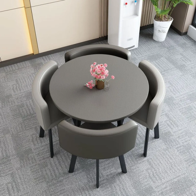 PU Leather Round or square Dining Table Set for Dining room home dinner table and chair sets,PU Leather Round or square Dining Table Set for Dining room home dinner table and chair sets,DAILY UP FURNITURE-The professional supplier of School Furniture, Office Furniture, Home Furnirure