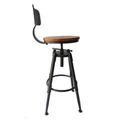 Adjustable height Wooden chair top Round Swivel High Coffee chair Bar chair with backrest,Adjustable height Wooden chair top Round Swivel High Coffee chair Bar chair with backrest,DAILY UP FURNITURE-The professional supplier of School Furniture, Office Furniture, Home Furnirure