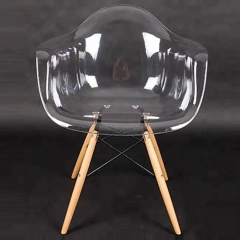 PC Transparent Chair Colored Living Room Clear Chair Crystal Chair with Wooden Base Armrest,PC Transparent Chair Colored Living Room Clear Chair Crystal Chair with Wooden Base Armrest,DAILY UP FURNITURE-The professional supplier of School Furniture, Office Furniture, Home Furnirure