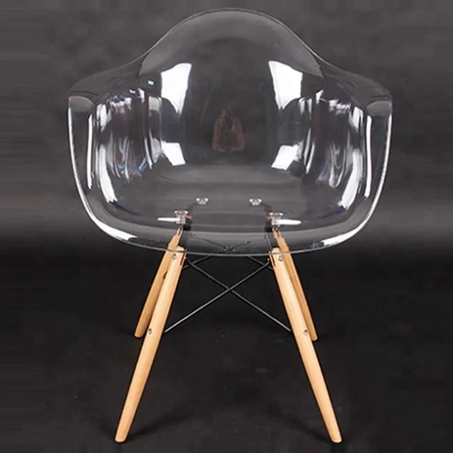 PC Transparent Chair Colored Living Room Clear Chair Crystal Chair with Wooden Base Armrest,PC Transparent Chair Colored Living Room Clear Chair Crystal Chair with Wooden Base Armrest,DAILY UP FURNITURE-The professional supplier of School Furniture, Office Furniture, Home Furnirure