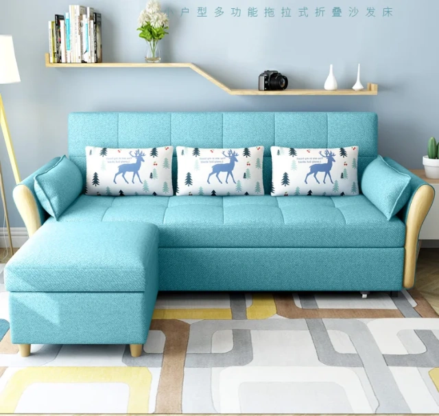 Blue folding  fabric couch living room sofas sofa bed with mattress,Blue folding  fabric couch living room sofas sofa bed with mattress,DAILY UP FURNITURE-The professional supplier of School Furniture, Office Furniture, Home Furnirure