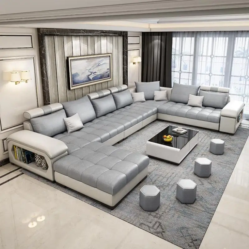 Grey home PU leather 7 seater living room sofas lounge sofa set,Grey home PU leather 7 seater living room sofas lounge sofa set,DAILY UP FURNITURE-The professional supplier of School Furniture, Office Furniture, Home Furnirure