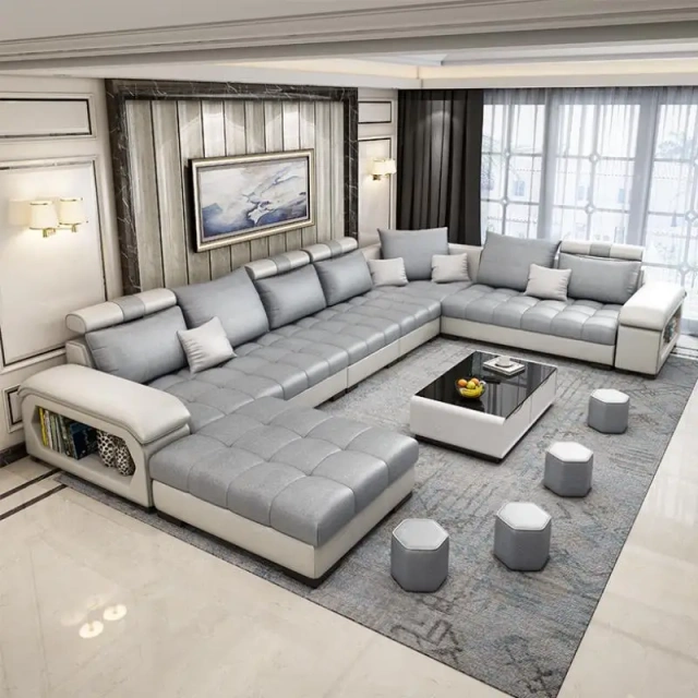 Grey home PU leather 7 seater living room sofas lounge sofa set,Grey home PU leather 7 seater living room sofas lounge sofa set,DAILY UP FURNITURE-The professional supplier of School Furniture, Office Furniture, Home Furnirure