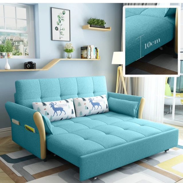 Blue folding  fabric couch living room sofas sofa bed with mattress,Blue folding  fabric couch living room sofas sofa bed with mattress,DAILY UP FURNITURE-The professional supplier of School Furniture, Office Furniture, Home Furnirure