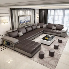 Grey home PU leather 7 seater living room sofas lounge sofa set,Grey home PU leather 7 seater living room sofas lounge sofa set,DAILY UP FURNITURE-The professional supplier of School Furniture, Office Furniture, Home Furnirure
