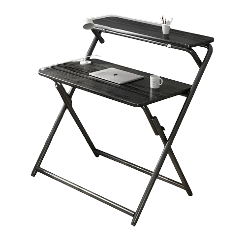 Folding Metal Frame Computer Desk gaming desk space saving office table with Bookshelf,Folding Metal Frame Computer Desk gaming desk space saving office table with Bookshelf,DAILY UP FURNITURE-The professional supplier of School Furniture, Office Furniture, Home Furnirure