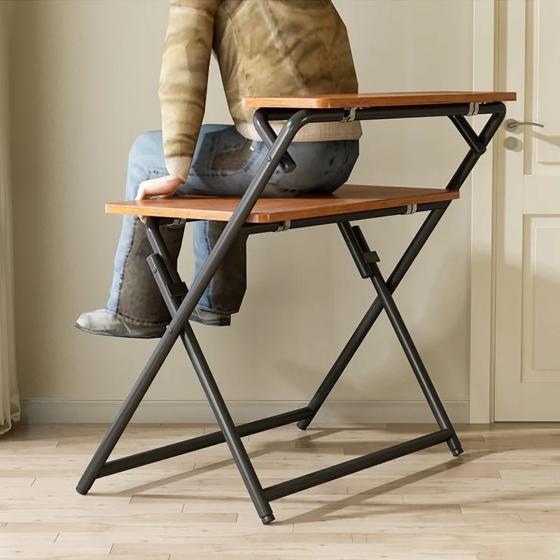 Folding Metal Frame Computer Desk gaming desk space saving office table with Bookshelf,Folding Metal Frame Computer Desk gaming desk space saving office table with Bookshelf,DAILY UP FURNITURE-The professional supplier of School Furniture, Office Furniture, Home Furnirure