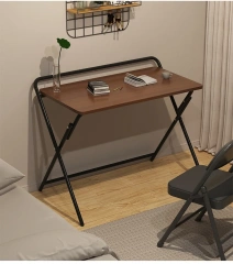 Folding Metal Frame Computer Desk gaming desk space saving office table with Bookshelf,Folding Metal Frame Computer Desk gaming desk space saving office table with Bookshelf,DAILY UP FURNITURE-The professional supplier of School Furniture, Office Furniture, Home Furnirure