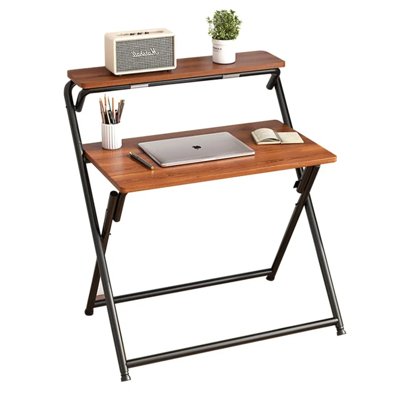 Folding Metal Frame Computer Desk gaming desk space saving office table with Bookshelf,Folding Metal Frame Computer Desk gaming desk space saving office table with Bookshelf,DAILY UP FURNITURE-The professional supplier of School Furniture, Office Furniture, Home Furnirure