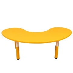 Yellow kid table and chair kindergarten furniture kids' tables study moon table,Yellow kid table and chair kindergarten furniture kids' tables study moon table,DAILY UP FURNITURE-The professional supplier of School Furniture, Office Furniture, Home Furnirure