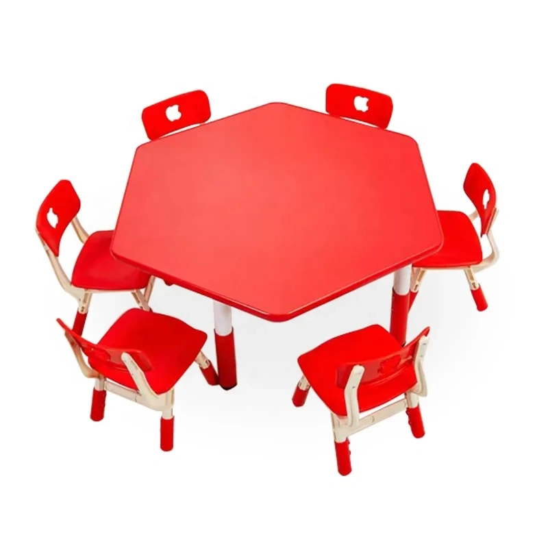 Kindergarten School Furniture Plastic Chair And Desk Set Polygonal children's table,Kindergarten School Furniture Plastic Chair And Desk Set Polygonal children's table,DAILY UP FURNITURE-The professional supplier of School Furniture, Office Furniture, Home Furnirure