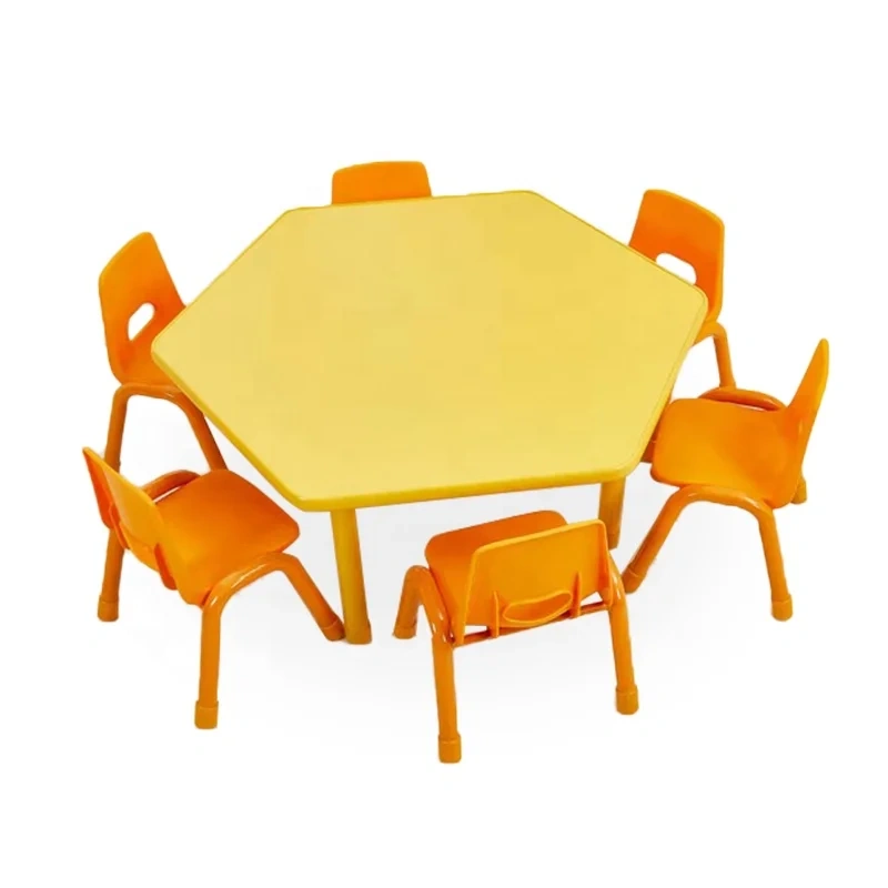 Kindergarten School Furniture Plastic Chair And Desk Set Polygonal children's table,Kindergarten School Furniture Plastic Chair And Desk Set Polygonal children's table,DAILY UP FURNITURE-The professional supplier of School Furniture, Office Furniture, Home Furnirure