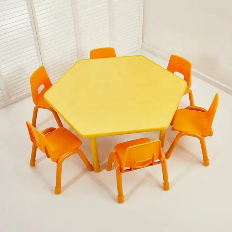 Kindergarten School Furniture Plastic Chair And Desk Set Polygonal children's table,Kindergarten School Furniture Plastic Chair And Desk Set Polygonal children's table,DAILY UP FURNITURE-The professional supplier of School Furniture, Office Furniture, Home Furnirure