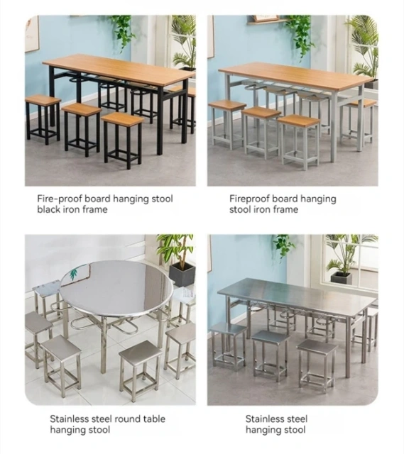 School Cafeteria Dining Table and Chair Set Stainless Steel Dining Table Restaurant chair Set,School Cafeteria Dining Table and Chair Set Stainless Steel Dining Table Restaurant chair Set,DAILY UP FURNITURE-The professional supplier of School Furniture, Office Furniture, Home Furnirure