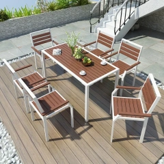 Outdoor Waterproof Rectangular Table and Chairs Set Patio Pool Seaside Leisure Table and Chairs,Outdoor Waterproof Rectangular Table and Chairs Set Patio Pool Seaside Leisure Table and Chairs,DAILY UP FURNITURE-The professional supplier of School Furniture, Office Furniture, Home Furnirure