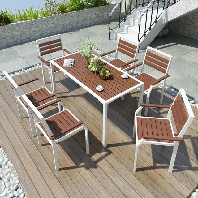 Outdoor Waterproof Rectangular Table and Chairs Set Patio Pool Seaside Leisure Table and Chairs,Outdoor Waterproof Rectangular Table and Chairs Set Patio Pool Seaside Leisure Table and Chairs,DAILY UP FURNITURE-The professional supplier of School Furniture, Office Furniture, Home Furnirure