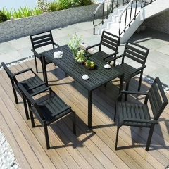 Outdoor Waterproof Rectangular Table and Chairs Set Patio Pool Seaside Leisure Table and Chairs,Outdoor Waterproof Rectangular Table and Chairs Set Patio Pool Seaside Leisure Table and Chairs,DAILY UP FURNITURE-The professional supplier of School Furniture, Office Furniture, Home Furnirure