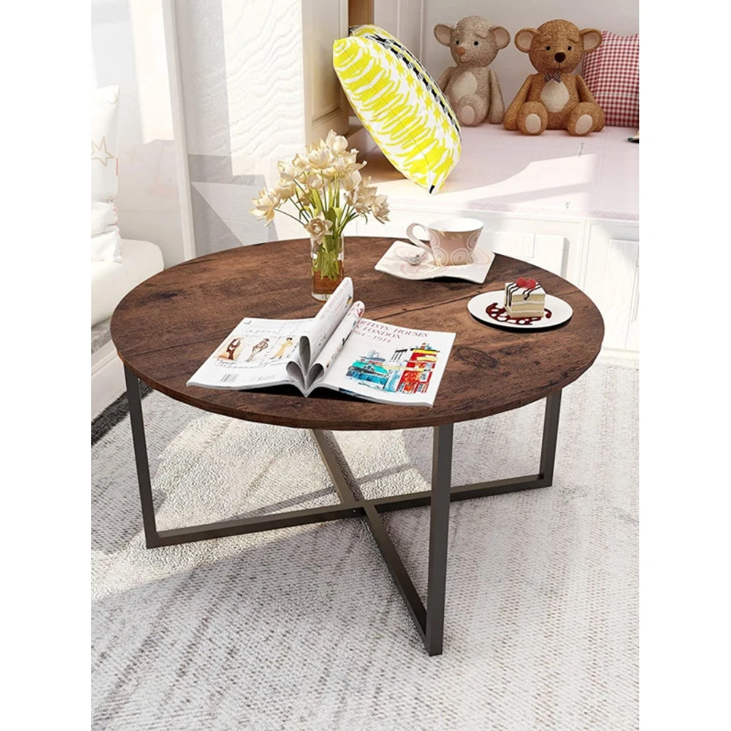 Solid Wood Vintage Coffee Table Black Metal Frame Wooden Table Top Office Reception Coffee Table Modern Round Coffee Table,Solid Wood Vintage Coffee Table Black Metal Frame Wooden Table Top Office Reception Coffee Table Modern Round Coffee Table,DAILY UP FURNITURE-The professional supplier of School Furniture, Office Furniture, Home Furnirure