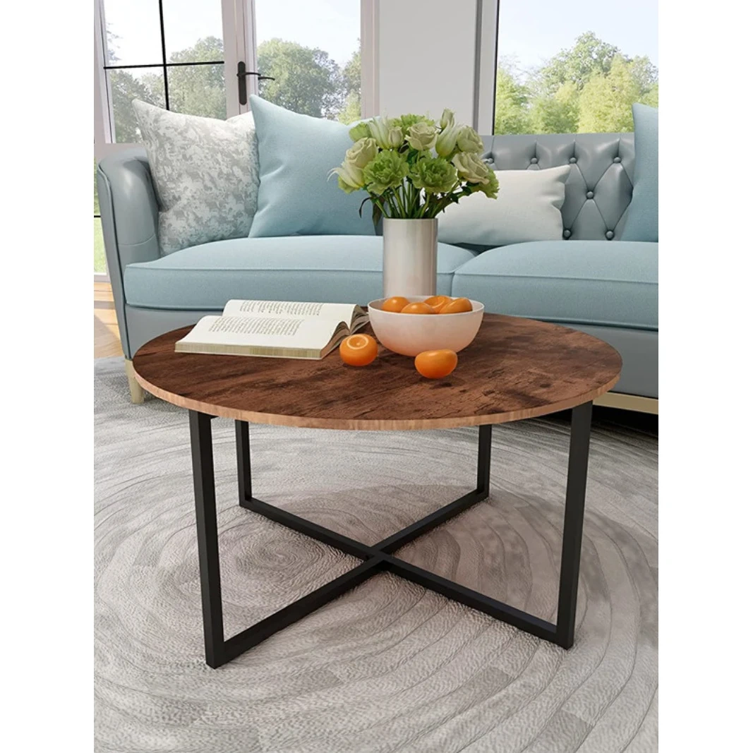 Solid Wood Vintage Coffee Table Black Metal Frame Wooden Table Top Office Reception Coffee Table Modern Round Coffee Table,Solid Wood Vintage Coffee Table Black Metal Frame Wooden Table Top Office Reception Coffee Table Modern Round Coffee Table,DAILY UP FURNITURE-The professional supplier of School Furniture, Office Furniture, Home Furnirure