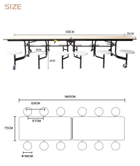 School Canteen table and chair set 12 Seats Rectangle Foldable  Dining Tables Wooden Cafeteria Canteen Table and Chair,School Canteen table and chair set 12 Seats Rectangle Foldable  Dining Tables Wooden Cafeteria Canteen Table and Chair,DAILY UP FURNITURE-The professional supplier of School Furniture, Office Furniture, Home Furnirure