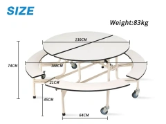 School Cafeteria & Lunchroom Tables Foldable Dining Table and Chair Round Dining Table Set  Staff Canteen Dining Table and chair,School Cafeteria & Lunchroom Tables Foldable Dining Table and Chair Round Dining Table Set  Staff Canteen Dining Table and chair,DAILY UP FURNITURE-The professional supplier of School Furniture, Office Furniture, Home Furnirure