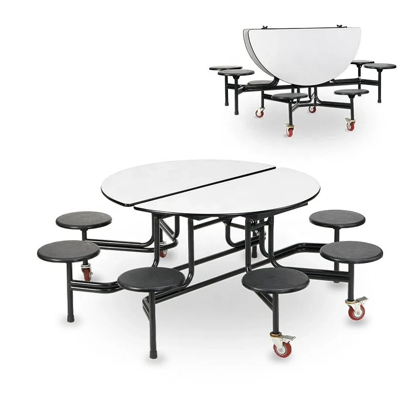 Canteen Table and chair sets School 8 Seat Round Dining Table Set Folding Dining Tables and Chairs School Cafeteria & Lunchroom Tables,Canteen Table and chair sets School 8 Seat Round Dining Table Set Folding Dining Tables and Chairs School Cafeteria & Lunchroom Tables,DAILY UP FURNITURE-The professional supplier of School Furniture, Office Furniture, Home Furnirure