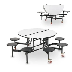 Canteen Table and chair sets School 8 Seat Round Dining Table Set Folding Dining Tables and Chairs School Cafeteria & Lunchroom Tables,Canteen Table and chair sets School 8 Seat Round Dining Table Set Folding Dining Tables and Chairs School Cafeteria & Lunchroom Tables,DAILY UP FURNITURE-The professional supplier of School Furniture, Office Furniture, Home Furnirure