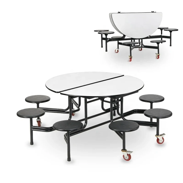 Canteen Table and chair sets School 8 Seat Round Dining Table Set Folding Dining Tables and Chairs School Cafeteria & Lunchroom Tables,Canteen Table and chair sets School 8 Seat Round Dining Table Set Folding Dining Tables and Chairs School Cafeteria & Lunchroom Tables,DAILY UP FURNITURE-The professional supplier of School Furniture, Office Furniture, Home Furnirure