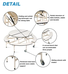 School Cafeteria & Lunchroom Tables Foldable Dining Table and Chair Round Dining Table Set  Staff Canteen Dining Table and chair,School Cafeteria & Lunchroom Tables Foldable Dining Table and Chair Round Dining Table Set  Staff Canteen Dining Table and chair,DAILY UP FURNITURE-The professional supplier of School Furniture, Office Furniture, Home Furnirure