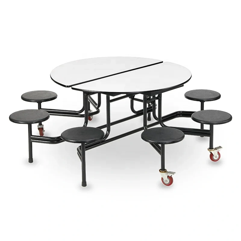 Canteen Table and chair sets School 8 Seat Round Dining Table Set Folding Dining Tables and Chairs School Cafeteria & Lunchroom Tables,Canteen Table and chair sets School 8 Seat Round Dining Table Set Folding Dining Tables and Chairs School Cafeteria & Lunchroom Tables,DAILY UP FURNITURE-The professional supplier of School Furniture, Office Furniture, Home Furnirure