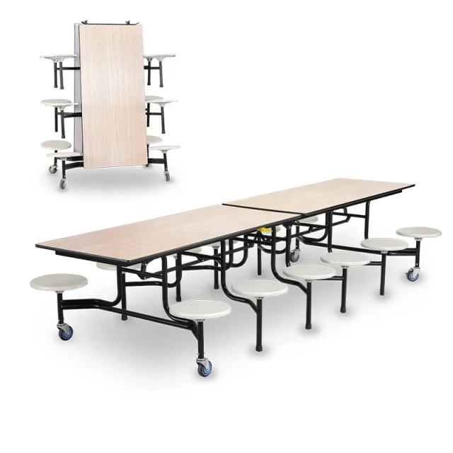 School Canteen table and chair set 12 Seats Rectangle Foldable  Dining Tables Wooden Cafeteria Canteen Table and Chair,School Canteen table and chair set 12 Seats Rectangle Foldable  Dining Tables Wooden Cafeteria Canteen Table and Chair,DAILY UP FURNITURE-The professional supplier of School Furniture, Office Furniture, Home Furnirure