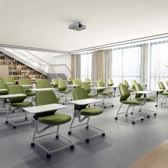Ergonomic University Training Chair with Flip-Up Desk | Swivel Wheels & Durable PP Armrests for Classroom, Library, Lecture Halls,Ergonomic University Training Chair with Flip-Up Desk | Swivel Wheels & Durable PP Armrests for Classroom, Library, Lecture Halls,DAILY UP FURNITURE-The professional supplier of School Furniture, Office Furniture, Home Furnirure