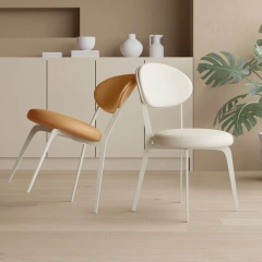 French Cream Style Leather Dining Chair Simple Modern Leaning Metal Back Chair Luxury Hotel Chairs Restaurant Furniture,French Cream Style Leather Dining Chair Simple Modern Leaning Metal Back Chair Luxury Hotel Chairs Restaurant Furniture,DAILY UP FURNITURE-The professional supplier of School Furniture, Office Furniture, Home Furnirure