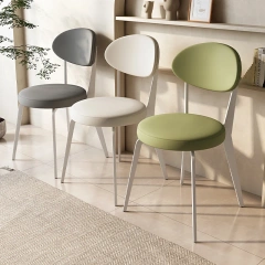 French Cream Style Leather Dining Chair Simple Modern Leaning Metal Back Chair Luxury Hotel Chairs Restaurant Furniture,French Cream Style Leather Dining Chair Simple Modern Leaning Metal Back Chair Luxury Hotel Chairs Restaurant Furniture,DAILY UP FURNITURE-The professional supplier of School Furniture, Office Furniture, Home Furnirure