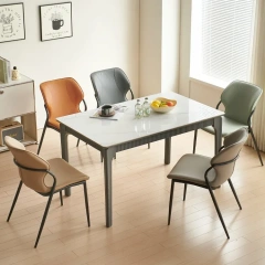 Modern Leather Upholstered Back Chair Sub Simple Scandinavian Iron Luxury Hotel Restaurant Chair Furniture,Modern Leather Upholstered Back Chair Sub Simple Scandinavian Iron Luxury Hotel Restaurant Chair Furniture,DAILY UP FURNITURE-The professional supplier of School Furniture, Office Furniture, Home Furnirure