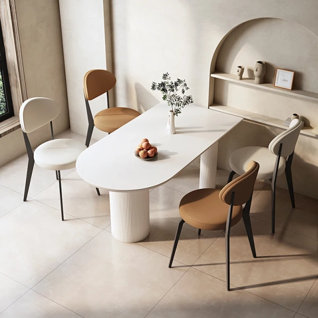 French Cream Style Leather Dining Chair Simple Modern Leaning Metal Back Chair Luxury Hotel Chairs Restaurant Furniture,French Cream Style Leather Dining Chair Simple Modern Leaning Metal Back Chair Luxury Hotel Chairs Restaurant Furniture,DAILY UP FURNITURE-The professional supplier of School Furniture, Office Furniture, Home Furnirure