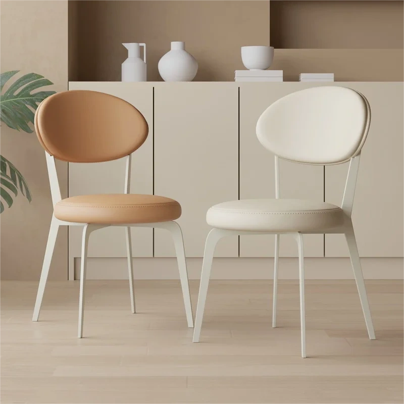 French Cream Style Leather Dining Chair Simple Modern Leaning Metal Back Chair Luxury Hotel Chairs Restaurant Furniture,French Cream Style Leather Dining Chair Simple Modern Leaning Metal Back Chair Luxury Hotel Chairs Restaurant Furniture,DAILY UP FURNITURE-The professional supplier of School Furniture, Office Furniture, Home Furnirure