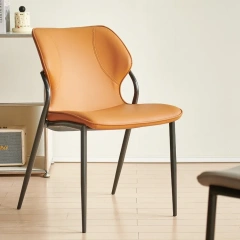 Modern Leather Upholstered Back Chair Sub Simple Scandinavian Iron Luxury Hotel Restaurant Chair Furniture,Modern Leather Upholstered Back Chair Sub Simple Scandinavian Iron Luxury Hotel Restaurant Chair Furniture,DAILY UP FURNITURE-The professional supplier of School Furniture, Office Furniture, Home Furnirure