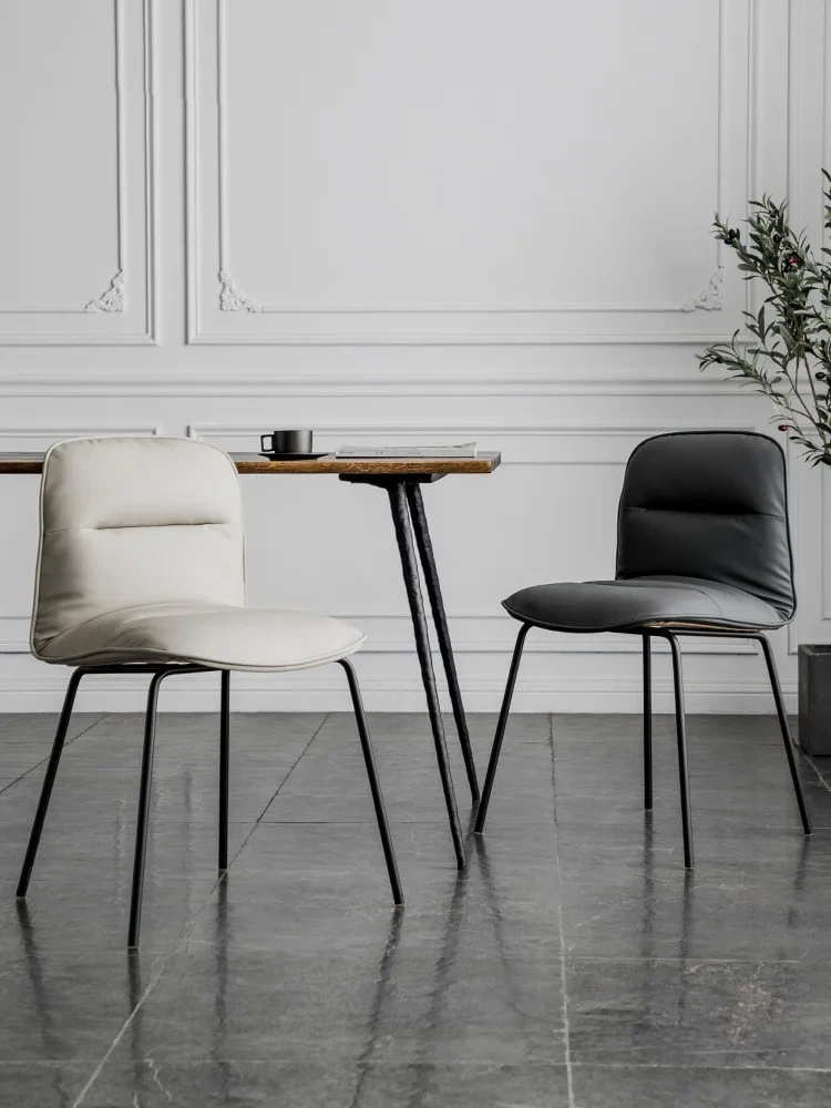 Scandinavian Creative Soft Package Leather Dining Chair Modern Iron Backrest Stool Chair,Scandinavian Creative Soft Package Leather Dining Chair Modern Iron Backrest Stool Chair,DAILY UP FURNITURE-The professional supplier of School Furniture, Office Furniture, Home Furnirure