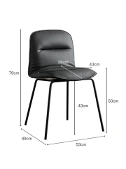 Scandinavian Creative Soft Package Leather Dining Chair Modern Iron Backrest Stool Chair,Scandinavian Creative Soft Package Leather Dining Chair Modern Iron Backrest Stool Chair,DAILY UP FURNITURE-The professional supplier of School Furniture, Office Furniture, Home Furnirure