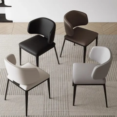 Minimalist High-End Dining Chair Solid Wood Backrest Modern In-Stock Genuine Leather Seat Metal Frame High-End Dining Table,Minimalist High-End Dining Chair Solid Wood Backrest Modern In-Stock Genuine Leather Seat Metal Frame High-End Dining Table,DAILY UP FURNITURE-The professional supplier of School Furniture, Office Furniture, Home Furnirure