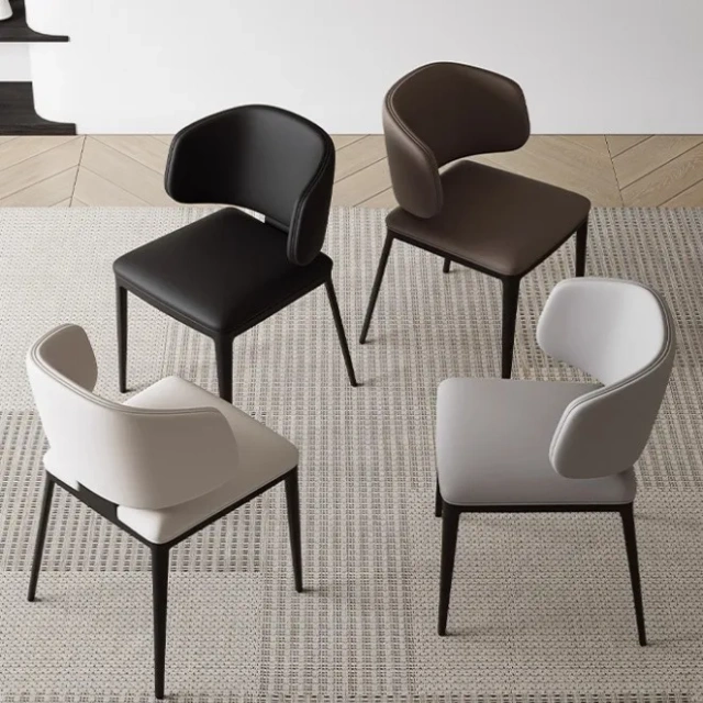 Minimalist High-End Dining Chair Solid Wood Backrest Modern In-Stock Genuine Leather Seat Metal Frame High-End Dining Table,Minimalist High-End Dining Chair Solid Wood Backrest Modern In-Stock Genuine Leather Seat Metal Frame High-End Dining Table,DAILY UP FURNITURE-The professional supplier of School Furniture, Office Furniture, Home Furnirure