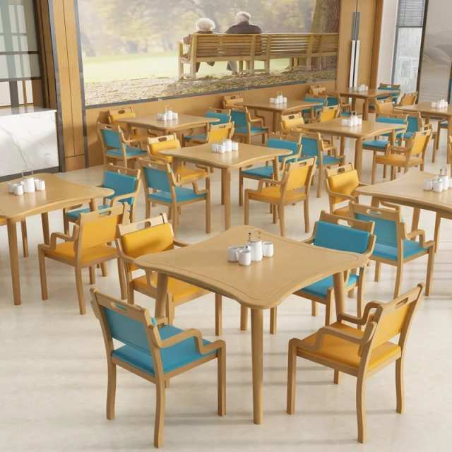 Modern Nursing Home Institution Aging Dining Upholstered Table and Chairs Medical Dining Chairs and Table,Modern Nursing Home Institution Aging Dining Upholstered Table and Chairs Medical Dining Chairs and Table,DAILY UP FURNITURE-The professional supplier of School Furniture, Office Furniture, Home Furnirure