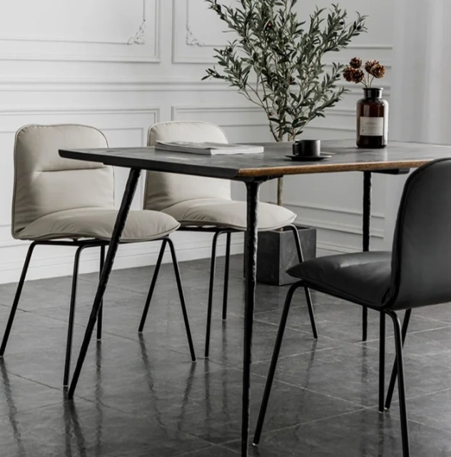 Scandinavian Creative Soft Package Leather Dining Chair Modern Iron Backrest Stool Chair,Scandinavian Creative Soft Package Leather Dining Chair Modern Iron Backrest Stool Chair,DAILY UP FURNITURE-The professional supplier of School Furniture, Office Furniture, Home Furnirure