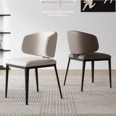 Minimalist High-End Dining Chair Solid Wood Backrest Modern In-Stock Genuine Leather Seat Metal Frame High-End Dining Table,Minimalist High-End Dining Chair Solid Wood Backrest Modern In-Stock Genuine Leather Seat Metal Frame High-End Dining Table,DAILY UP FURNITURE-The professional supplier of School Furniture, Office Furniture, Home Furnirure