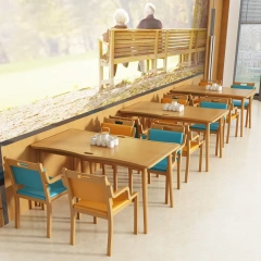 Modern Nursing Home Institution Aging Dining Upholstered Table and Chairs Medical Dining Chairs and Table,Modern Nursing Home Institution Aging Dining Upholstered Table and Chairs Medical Dining Chairs and Table,DAILY UP FURNITURE-The professional supplier of School Furniture, Office Furniture, Home Furnirure