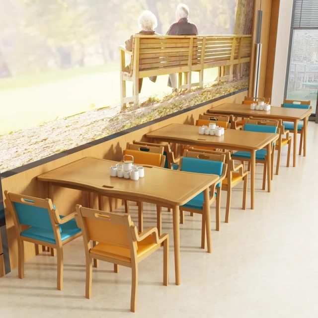 Modern Nursing Home Institution Aging Dining Upholstered Table and Chairs Medical Dining Chairs and Table,Modern Nursing Home Institution Aging Dining Upholstered Table and Chairs Medical Dining Chairs and Table,DAILY UP FURNITURE-The professional supplier of School Furniture, Office Furniture, Home Furnirure