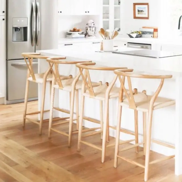 Factory Supplies High Cane Dining Chair Solid Wood Wishbone Bar Stools High Quality Rattan Bar Stool for Cafe Shop,Factory Supplies High Cane Dining Chair Solid Wood Wishbone Bar Stools High Quality Rattan Bar Stool for Cafe Shop,DAILY UP FURNITURE-The professional supplier of School Furniture, Office Furniture, Home Furnirure