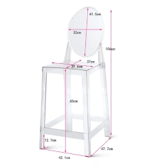 Luxury Dining Banquet Party Transparent Clear Acrylic Plastic High Stool Ghost Bar Chairs for Event,Luxury Dining Banquet Party Transparent Clear Acrylic Plastic High Stool Ghost Bar Chairs for Event,DAILY UP FURNITURE-The professional supplier of School Furniture, Office Furniture, Home Furnirure